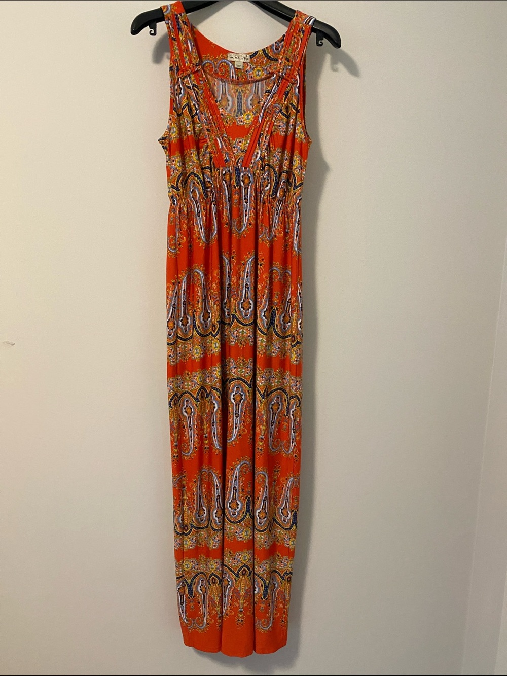 live and let live Orange Paisley Maxi Dress